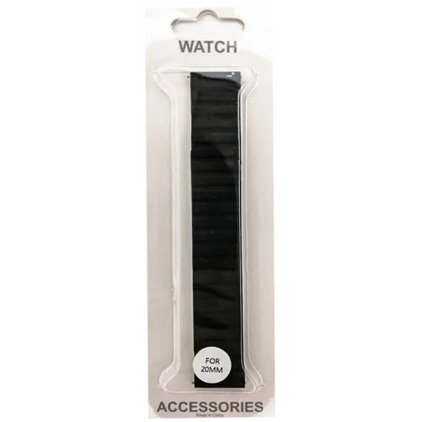 Ремешок Leather Link 20 mm Универсальный Black
