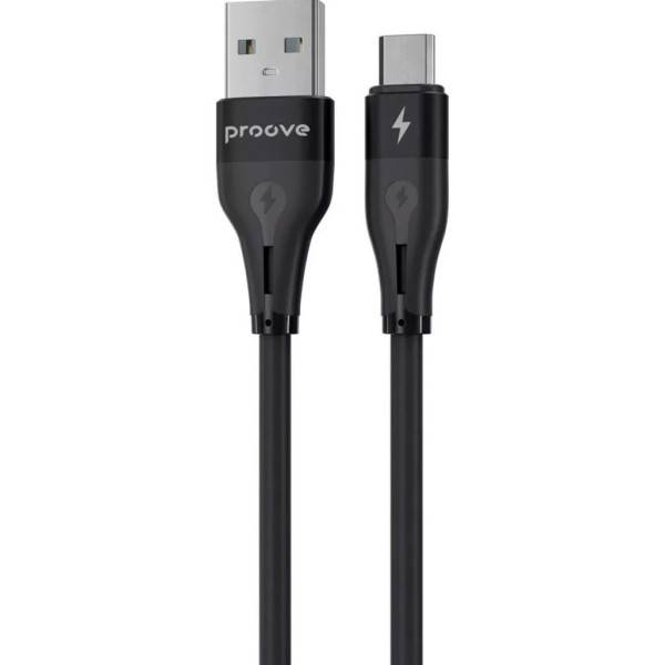 Кабель Proove Soft Silicone USB to Micro 2.4A 1m Black (CCSO20001301)