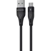 Кабель Proove Soft Silicone USB to Micro 2.4A 1m Black (CCSO20001301)