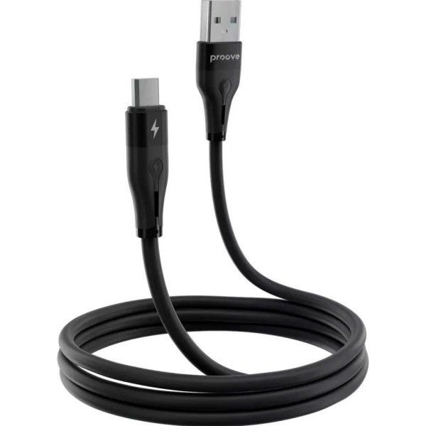 Кабель Proove Soft Silicone USB to Micro 2.4A 1m Black (CCSO20001301)
