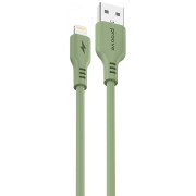Кабель Proove Flat Out USB to Lightning 2.4A 1m Green (CCRE12001111)