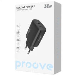 МЗП Proove Silicone Power 2 30W (Type-C + USB) Black (WCSP23110001)