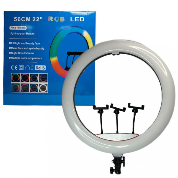 Лампа Кільцева LED RGB LJJ56 22" 480 Lights Black