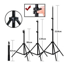 Лампа кільцева LED RL-18 (46cm) 55W 3m cable 3 holder Black