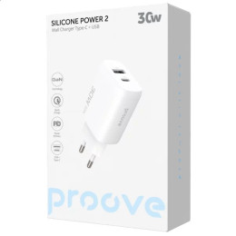 МЗП Proove Silicone Power 2 30W (Type-C + USB) White (WCSP23110002) 2
