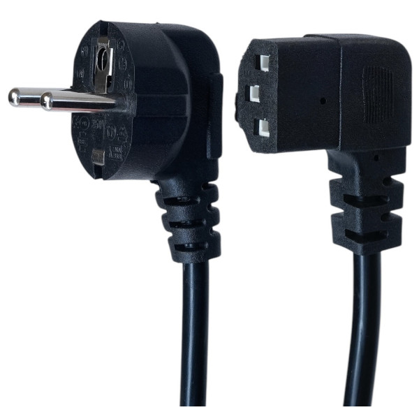 Кабель живлення ArmorStandart CEE 7/7 - С13 кутовий 1.8м black (ARM73124)