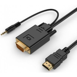 Кабель Cablexpert HDMI-VGA-3.5мм V1.4 (M/M) 3 м Чорний (A-HDMI-VGA-03-10)