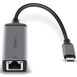 Сетевой адаптер REAL-EL CE-150 Type-C to RJ45 0.1 м Black (EL123110004)