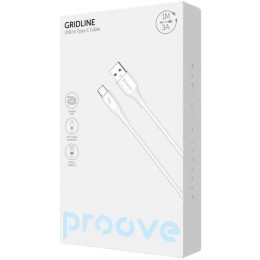 Кабель Proove GridLine USB to Type-C 3A 1m White (CCGL15001202)