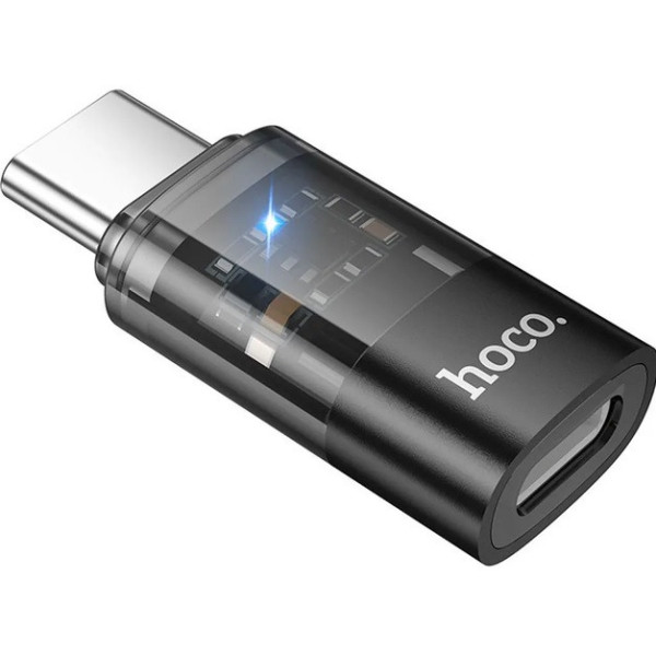 Адаптер Hoco UA36D Type-C to Lightning (M/F) Black