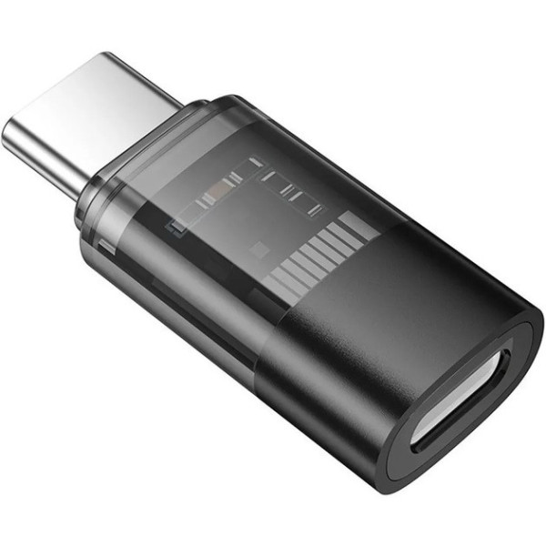 Адаптер Hoco UA36D Type-C to Lightning (M/F) Black