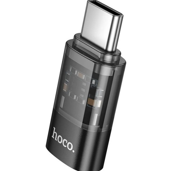 Адаптер Hoco UA36D Type-C to Lightning (M/F) Black