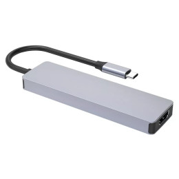 USB HUB  Proove Iron Link 5 in 1 (3*USB3.0 + Type C + HDMI) Silver (HBIL00010604) 2