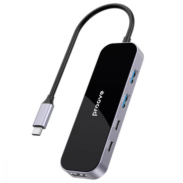 USB HUB Proove Shadow (2*USB3.0 + Type-C + PD100W + HDMI) Dark Gray (HBSW10221205)