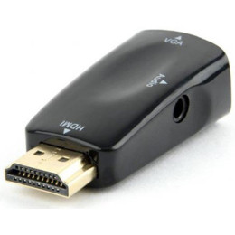 Адаптер Cablexpert HDMI-VGA-3.5мм черный (AB-HDMI-VGA-02)