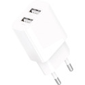 Мережевий зарядний пристрій Gelius Simple GP-HC059 2 USB 2.4A + cable microUSB White