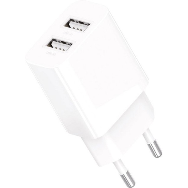 Мережевий зарядний пристрій Gelius Simple GP-HC059 2 USB 2.4A + cable microUSB White