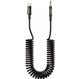 AUX кабель Proove Steel Spring Type-C to 3.5mm 1m Black (ACSS00005201)