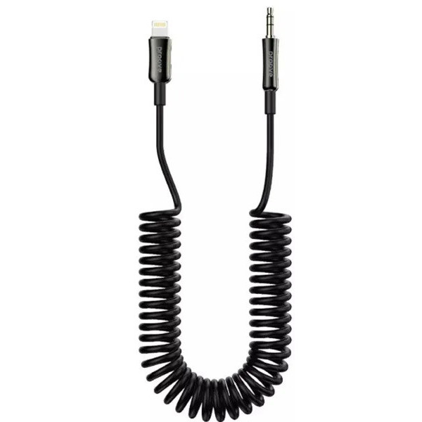 AUX кабель Proove Steel Spring Lightning to 3.5mm 1m Black (ACSS00005101)