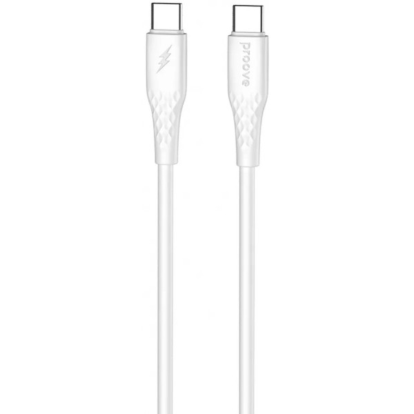 Кабель Proove GridLine Type-C to Type-C 60W 1m White (CCGL60002202)
