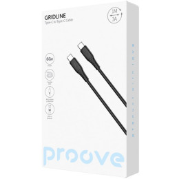 Кабель Proove GridLine Type-C to Type-C 60W 1m Black (CCGL60002201) 2