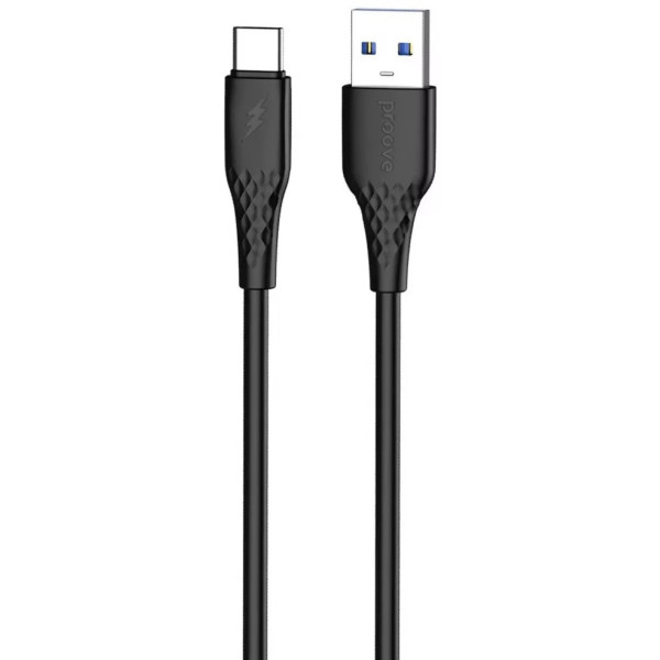Кабель Proove GridLine USB to Type-C 3A 1m Black (CCGL15001201)
