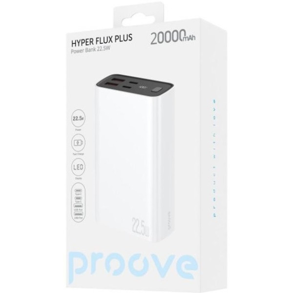 Power Bank Proove Hyper Flux Plus 22.5W 20000mAh White (PBF222120002)