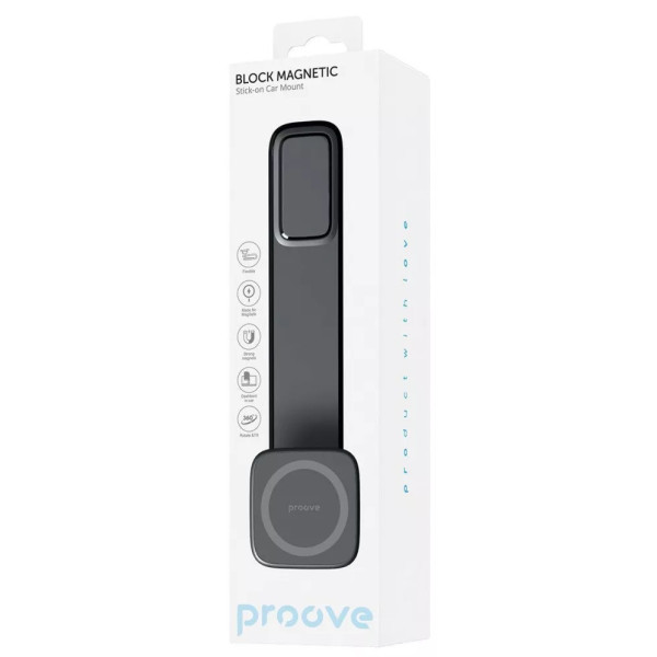 Автомобильный держатель Proove Block Magnetic Stick-on Car Mount Magnetic Ring Black (CHBM00000001)