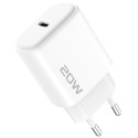 Сетевое зарядное устройство Proove Silicone Power 2 20W (Type-C) + cable Type-C to Lightning 1m White (WCSP22010002)