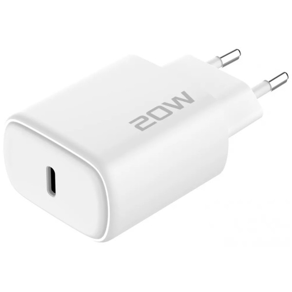 Мережевий зарядний пристрій Proove Silicone Power 2 20W (Type-C) + cable Type-C to Lightning 1m White (WCSP22010002)