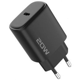 Мережевий зарядний пристрій Proove Silicone Power 2 20W (Type-C) + cable Type-C to Lightning 1m Black (WCSP22010001)