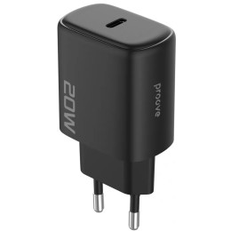 Мережевий зарядний пристрій Proove Silicone Power 2 20W (Type-C) + cable Type-C to Lightning 1m Black (WCSP22010001)