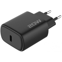 Сетевое зарядное устройство Proove Silicone Power 2 20W (Type-C) + cable Type-C to Lightning 1m Black (WCSP22010001)