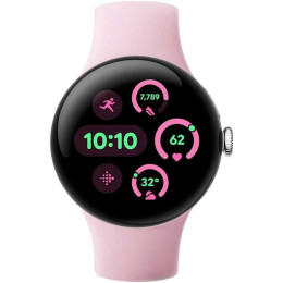 Смарт-часы Google Pixel Watch 3 41mm Wi-Fi Polished Silver Aluminum Case/Rose Quartz Active Band