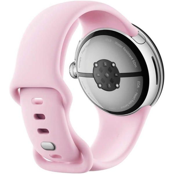 Смарт-часы Google Pixel Watch 3 41mm Wi-Fi Polished Silver Aluminum Case/Rose Quartz Active Band