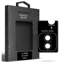 Захисне скло для камери ArmorStandart Supreme BI для iPhone 16/16 Plus Black (ARM79425)
