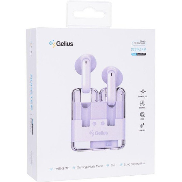 Bluetooth-гарнітура Gelius Monster GP-TWS043 Violet