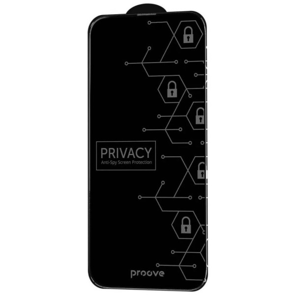 Защитное стекло Proove Privacy для iPhone 15 Pro Max Black (PGPPRI15PM01)