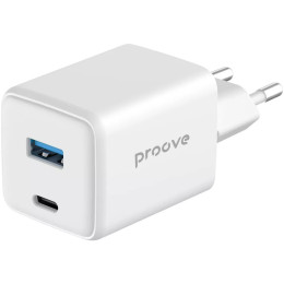 Мережевий зарядний пристрій Proove Pocket GaN Plus 45W (Type-C + USB) White (WCPG45110002)