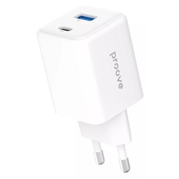 Мережевий зарядний пристрій Proove Pocket GaN Plus 45W (Type-C + USB) White (WCPG45110002)