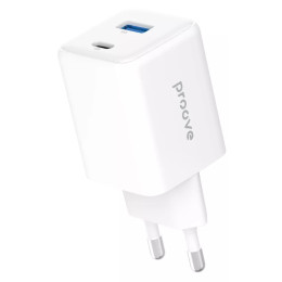 Мережевий зарядний пристрій Proove Pocket GaN Plus 45W (Type-C + USB) White (WCPG45110002)