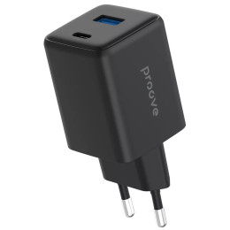 Мережевий зарядний пристрій Proove Pocket GaN Plus 45W (Type-C + USB) Black (WCPG45110001)