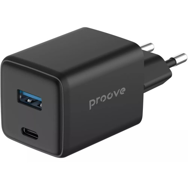 Мережевий зарядний пристрій Proove Pocket GaN Plus 45W (Type-C + USB) Black (WCPG45110001)