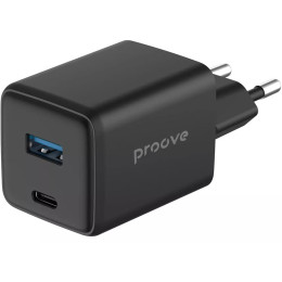 Мережевий зарядний пристрій Proove Pocket GaN Plus 45W (Type-C + USB) Black (WCPG45110001)