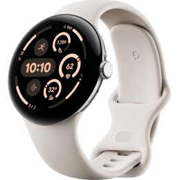 Смарт-часы Google Pixel Watch 3 41mm Wi-Fi Polished Silver Aluminum Case/Porcelain Active Band