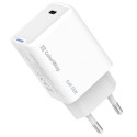Мережевий зарядний пристрій ColorWay GaN Mini 65W PD Port PPS USB-C White (CW-CHS049PD-WT)