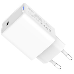 Мережевий зарядний пристрій ColorWay GaN Mini 65W PD Port PPS USB-C White (CW-CHS049PD-WT) 2