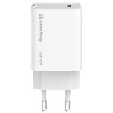 Мережевий зарядний пристрій ColorWay GaN Mini 65W PD Port PPS USB-C White (CW-CHS049PD-WT)