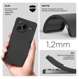 Чохол ArmorStandart Matte Slim Fit Camera Cov для Xiaomi Poco F7 Ultra Black (ARM85216)