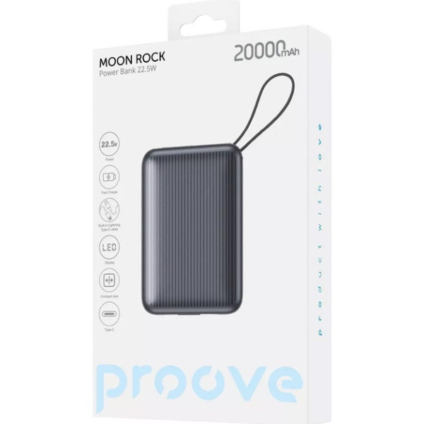 Power Bank Proove Moon Rock 22.5W 20000mAh Gray (PBM222012105)